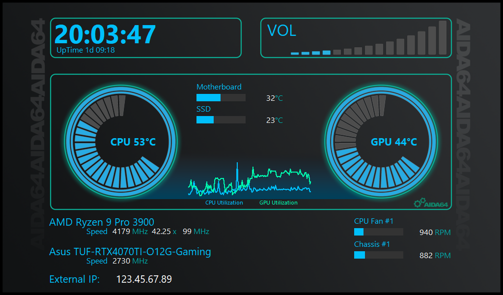 AIDA64系统信息界面